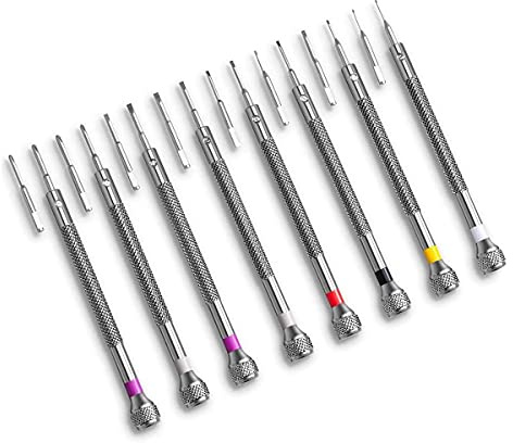 Wanjorlay 8 StüCke Professioneller Schrauben Dreher Satz Mini PräZisions Schrauben Dreher Satz 0,6-1,6 Mm für Uhr Brillen Elektronik Reparatur