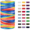 CAMAL Polypropylene Garn 1,5mm x 200m Häkelgarn für Taschen Makramee Garn für Handtasche Häkeln Polypropylene Yarn für Handwerk Wohndekorationen, Platzteller, Umhängetasche (Regenbogen)