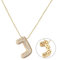 RWQIAN Bubble Buchstaben Kette Gold J Damen Balloon Initialen Haskette Bling Zirkonia Buchstaben Kette Anhänger Blase Letter Schmuck Geschenke für Frauen