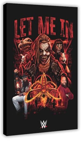 TINGTOEO Wrestler, Bray Wyatt 4 Leinwand-Poster, Schlafzimmerdekoration, Sportlandschaft, Büro, Raumdekoration, Geschenk, Rahmen-Stil, 30 x 45 cm