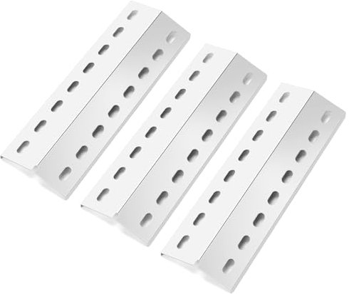 Denmay 36,5 x 12cm Universal Brennerabdeckung Ersatzteile für Enders Boston Pro 3K, Enders Chicago 3, Enders Boston 6 Kr Turbo, Tepro 3561, Barbecook Brahma 4.0, Edelstahl Flammenverteiler 3 Stück