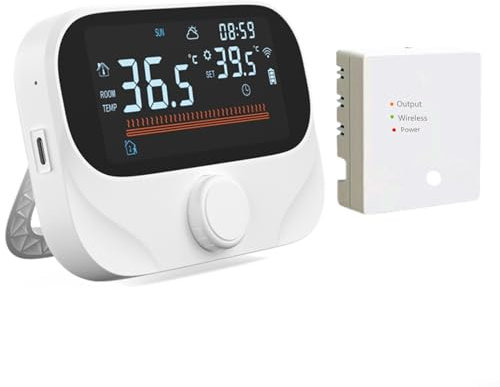 BlissfulAbode Wireless WiFi Smart Thermostat for Gas Boiler - Programmable Room Temperature Controller with for Tuya App Control, Underfloor Heating Support(WiTH3)