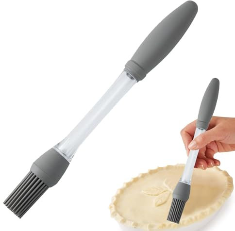 Acunny Pinceau à huile en silicone, pinceau à badigeonner en silicone,Brosse à huile à badigeonner en silicone de cuisine - Brosse à badigeonner de cuisine, lavable au lave-vaisselle, pour étaler