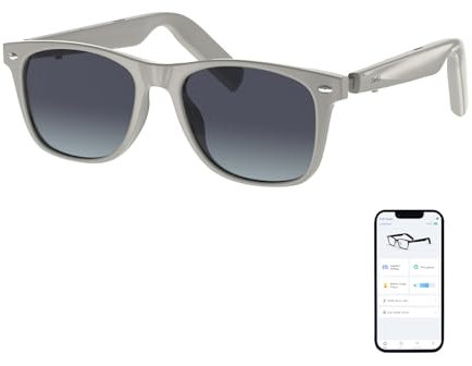 GetD Smart Bluetooth Sunglasses, Off White Frame+gradiente Lens