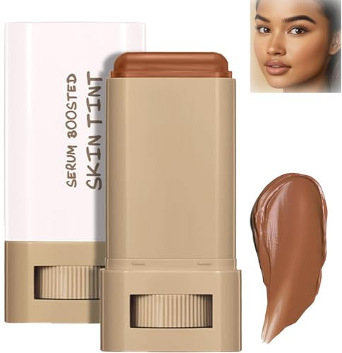 Foundation Stick, Solid Tinted Moisturizing Serum Contour, Flawless Eraser Stick Foundation, Hydrating Full Coverage Concealer, Natural Finish Makeup, Boosted Skin Tint for Women
