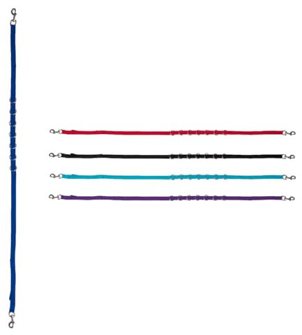 NETPROSHOP Ausbindezügel mit 6 D-Ringen zur einfachen und schnellen Längenänderung, Größe Full und Pony, Groesse:Full, Farbe:Kobaltblau