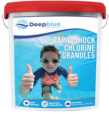 Deep Blue RAPID Shock Chlorine Granules, Fast-Dissolving Treatment for Hot Tubs and Swimming Pools (5Kg)