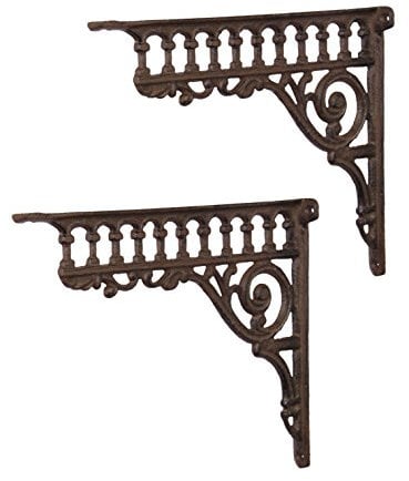 Moritz Wandwinkel Winkel Wandhalter Bücherregal Regalträger Set Gusseisen Italia Antik Stil