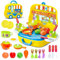 Dreamon Rollenspiel Küche Spielzeug Kinder Kochen Lebensmittel Spielset für Kleinkind Mädchen 3 Jahre alt,Gelb
