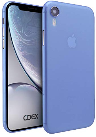 doupi UltraSlim Funda para iPhone XR (iPhone 10r) 6,1 Pulgada, Finamente Estera Ligero Estuche Protección, Azul