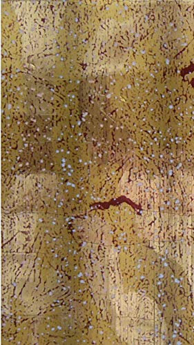 Wachsverzierfolien gold Anzahl 10 Stück, Größe 155 x 90 mm, Farbe kupfer/weiß/rot geschliert