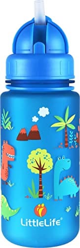 LittleLife Trinkflasche mit Strohhalm für Kinder, einfach zugängliche Trinköffnung, 400 ml