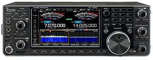 Icom IC-7610 Black HF/50MHz SDR Base Transceiver for Amateur Radio Enthusiasts, Professional Radio Users