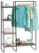 Iris Ohyama Kleiderständer mit Holzregalen, 4 Ebenen, Schwarz, Modernes, Robuster Rahmen, rutschfest, Für Schlafzimmer, Studio, Schrank, Kleidung & Schuhe, Wäscheständer, Einfacher Aufbau, PI-B3