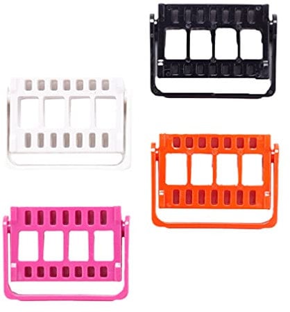 minkissy 4pcs 16 Slots Nail Drill Bit Holder Box Plastic Nail Salon Stand Display Organizer Storage Case for Acrylic Nail Drill Bits Holder