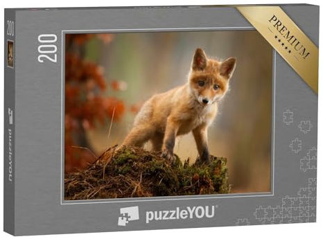 puzzleYOU: Puzzle 200 Teile „EIN junger Fuchs“ – aus der Puzzle-Kollektion Tiere, Füchse, Tiere in Wald & Gebirge