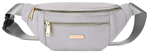 DAITET Bauchtasche für Männer, Frauen, Kinder, Hüfttasche, verstellbarer Gürtel, wasserdichte Reisetasche, Lauftasche, Klassisches schwarzes Tarnmuster, L, Oxford-Gewebe