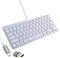 Powboro USB C Mini Keyboard Compact Small Slim Wired Keyboard USB-C Connection,Ultra Thin Design 78 Scissor Keys for Andriod, Computer, Laptop, PC,Desktop (White)