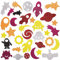 Baker Ross FX137 Glitzer Weltraum Moosgummi Sticker - 150 Stück, Großpackung Schaumstoff Aufkleber für Kinder zum Basteln, Gestalten und Dekorieren