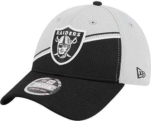 New Era Las Vegas Raiders NFL 2023 Sideline Grey Black 9Forty Stretch Snapback Cap - One-Size