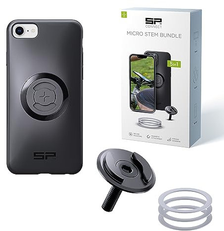 SP CONNECT Micro Stem Bundle | SPC+ | für iPhone SE/8/7/6S/6 Handy Halterung für den fahrradlenker | Smartphone Halterung Fahrrad | handyhalter