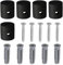 SG Store 5Pcs Ceiling Decentralizers Cable Holder Ceiling Mounts for Lamps DIY Textile Cable with 5pcs Screws and 5pcs Dowels, Black