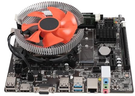 Carte Mère B75 Gaming ATX, Carte Mère DDR3 Double Canal pour Ordinateur CPU Combo avec Ventilateur, Prise en Charge ME PCIE X4 M.2 SSD, 3 X SATA, VGA, Interface Multimédia HD