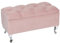 LORDLY Sitzbank mit Stauraum Verona CR 81x42cm - Rosa Velourstof, Sitztruhe, Aufbewahrungsbox, Polsterbank mit Samtbezug für Wohnzimmer, Schlafzimmer, Diele