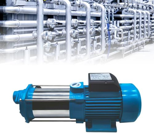 Bomba centrífuga de 1300 W, bomba de acero inoxidable, bomba de agua doméstica para sacar agua, bomba de agua de 4000 LH, altura máxima de extracción 98 m, presión máxima de 9,8 bar, resistente