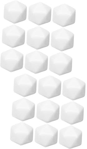 VICASKY 20 Pz Blocchi Giocattolo Scolpibili Cubi Vuoti Dadi Vuoti Dadi Poliedrici Dadi a 10 Facce D20 Dadi Blocchi Vuoti Non Finiti Dadi Acrilici Vuoti Cubi Acrilici Vuoti Acrilico Bianca