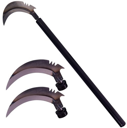 Uarepretty 28 Hay Knife Cutter, Net Wrap and Twine Cutter, Hay Bale Cutter, Farm Tools and Equipment, Hay Cutting Knife,Cut Mesh Hay String, Farmer Tools for Horse Cow Goat Cattle, Black Carbon Steel