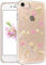 Riccase for iPhone SE 2020/2022/7/8 Clear Case with Real Dried Flower, Shockproof Transparent Soft TPU Protective Bumper Slim Glitter Cute Floral for iPhone SE 2020/2022/7/8 Phone Cases,Pink Flower