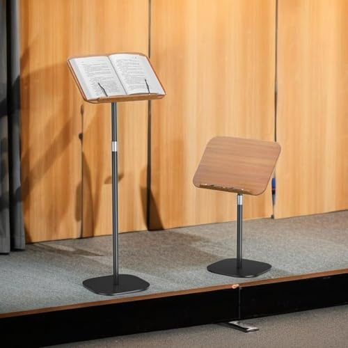 HJJXUE Rednerpult Höhenverstellbar Stehpult Laptoptisch, Verstellbarer Stehtisch Für Büro, Stehpult Mit Höhenverstellung Rollender Laptopständer Für Klassenzimmer, Kirche, Home-Office