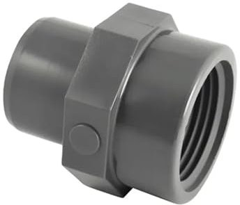 Embout PVC pression à coller mâle 50 mm, femelle à visser 33x42
