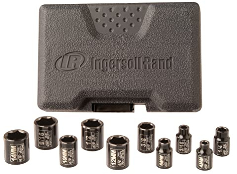 Ingersoll Rand 67381 1/4 Zoll 10-teiliger Steckschlüsselsatz Chromolystahl langlebig für Werkstatt robust und zuverlässig