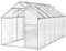 tectake® Serra da Giardino con Telaio in Alluminio Anodizzato, Serra per Orto con Lastre Termoisolanti, Serra con Porta Scorrevole, Finestra a Tetto per Ventilazione, Base Stabile, 375x185x195 cm