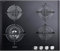 DeLonghi SLF 460 LN2 piano cottura Nero Incasso Gas