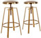 Flash Furniture Toledo Barhocker im Industriestil mit Drehheber, höhenverstellbar, Sitz in Gold-Finish (2 Stück)