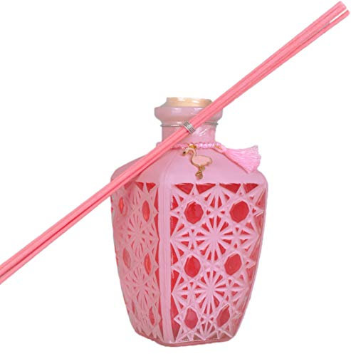 Raumduft STRAWBERRY FIELDS Flamingo - Erdbeere Crystal Diffuser Glasflasche
