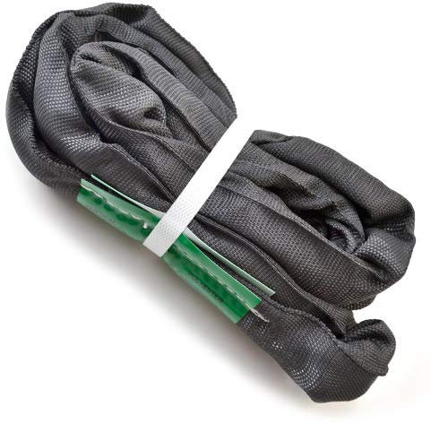 runner deer Black Spanset Round Slings for Aerial Lyra Hoop Rig Aerial Silks Handing, Polyester Lifting Strop, Working Load Limit for Round Sling - 2 Tonne, Multiple Spanset Sizes (0.75M/2'5 FT)