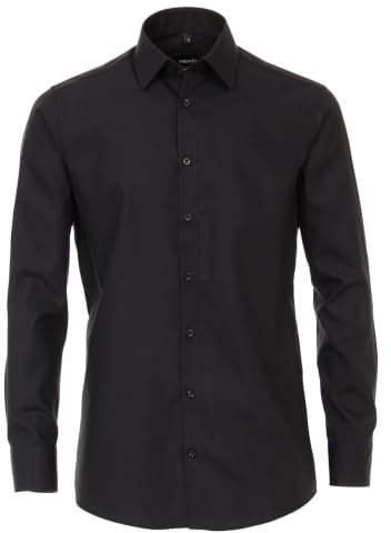 Venti Businesshemd extra Langer Arm 72cm Uni Modern Fit Tiefschwarz 42