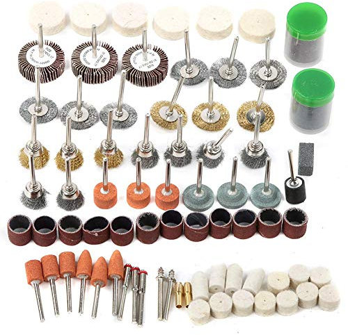 Kit de accesorios para herramientas rotativas, 145 piezas Juego de accesorios para herramientas rotativas Accesorio para amoladora eléctrica para rectificado, pulido, corte, desbarbado