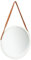 vidaXL Espejo de Pared con Correa Redondo Colgante Armario Baño Antiguo Retro Consumo de Maquillaje Decoración Hogar Sala Blanco 50 cm