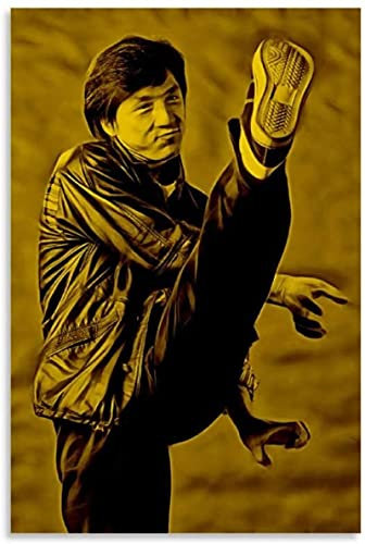 Iooie Leinwand Malerei Bild Jackie Chan Sammlung und Bild für Schlafzimmer Dekor Poster Wandkunst Bilder Und Drucke 19.7x27.6(50x70cm) Kein Rahmen