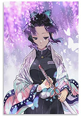 GNKIO Killing Demons Kochou Shinobu Poster Dekorative Malerei Leinwand Wandkunst Wohnzimmer Poster Schlafzimmer Malerei 12x18inch(30x45cm)