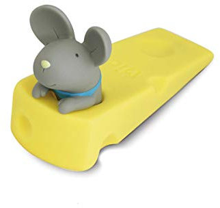 Bycc Bynn Cute Dog Stopper Silicone Door Stop Decorative Animal Doorstop Door Wedge (Mouse - Gray)