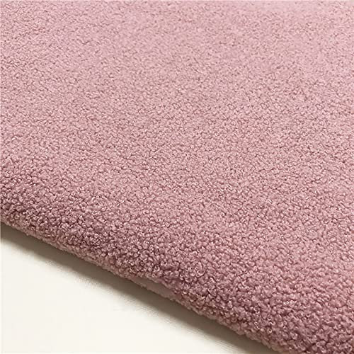 Yimihua Plüschstoff Hochwertiger, verschleißfester Teddy-Samt-Stoff Kleidung Spielzeug fleecestoff Stoff zum nähen Kinder,160 * 50cm (Color:Rosa)
