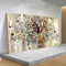 Yangxiaolei Akustikbild Lebensbaum von Gustav Klimt Landschaft Kunstdruck modern Wandbilder XXL Wanddekoration Design Wand Bild 80x160cm(31.5x63.0inch) Rahmenlos
