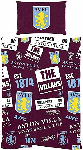 Forever Collectibles UK Limited Aston Villa FC Patchwork-Bettdecke, Einzelbett
