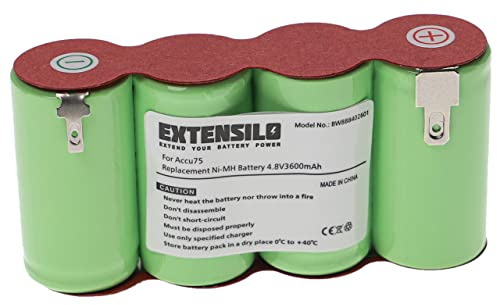 EXTENSILO Akku kompatibel mit Gardena Accu75 (8802) | Accu75 (8802-20), Accu45 (8816), Accu45 (8816-20) Grasschere, Strauchschere (3600mAh 4,8V NiMH)